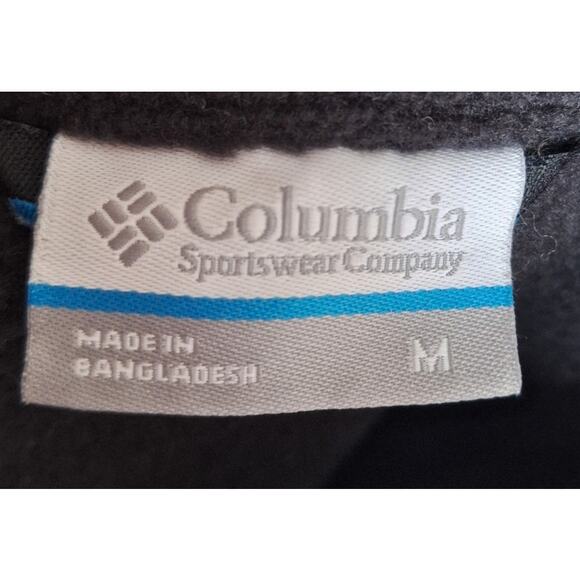 Columbia Men Medium Black Fleece Cathedral Peak II Full Zip Gorpcore Vest - Picture 4 of 6